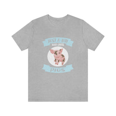 Just A Boy Who Loves Pigs Shirt - pig print design