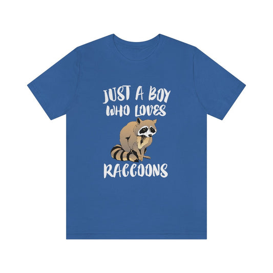 Just A Boy Who Loves Raccoons Shirt - raccoon print design