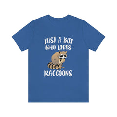 Just A Boy Who Loves Raccoons Shirt - raccoon print design