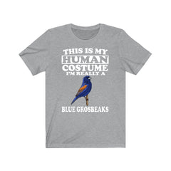 Blue Grosbeak Human Costume Shirt - blue grosbeak print design