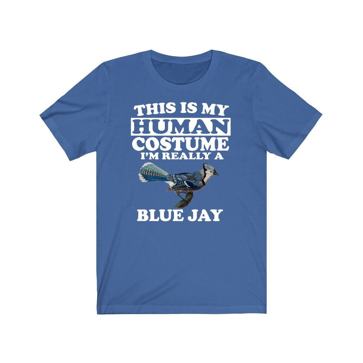 This Is My Human Costume I'm Really A Blue Jays Shirt, Blue Jay Lover Shirt, Birding Shirt, Bird Lover Gift, Animal Gift Image 2