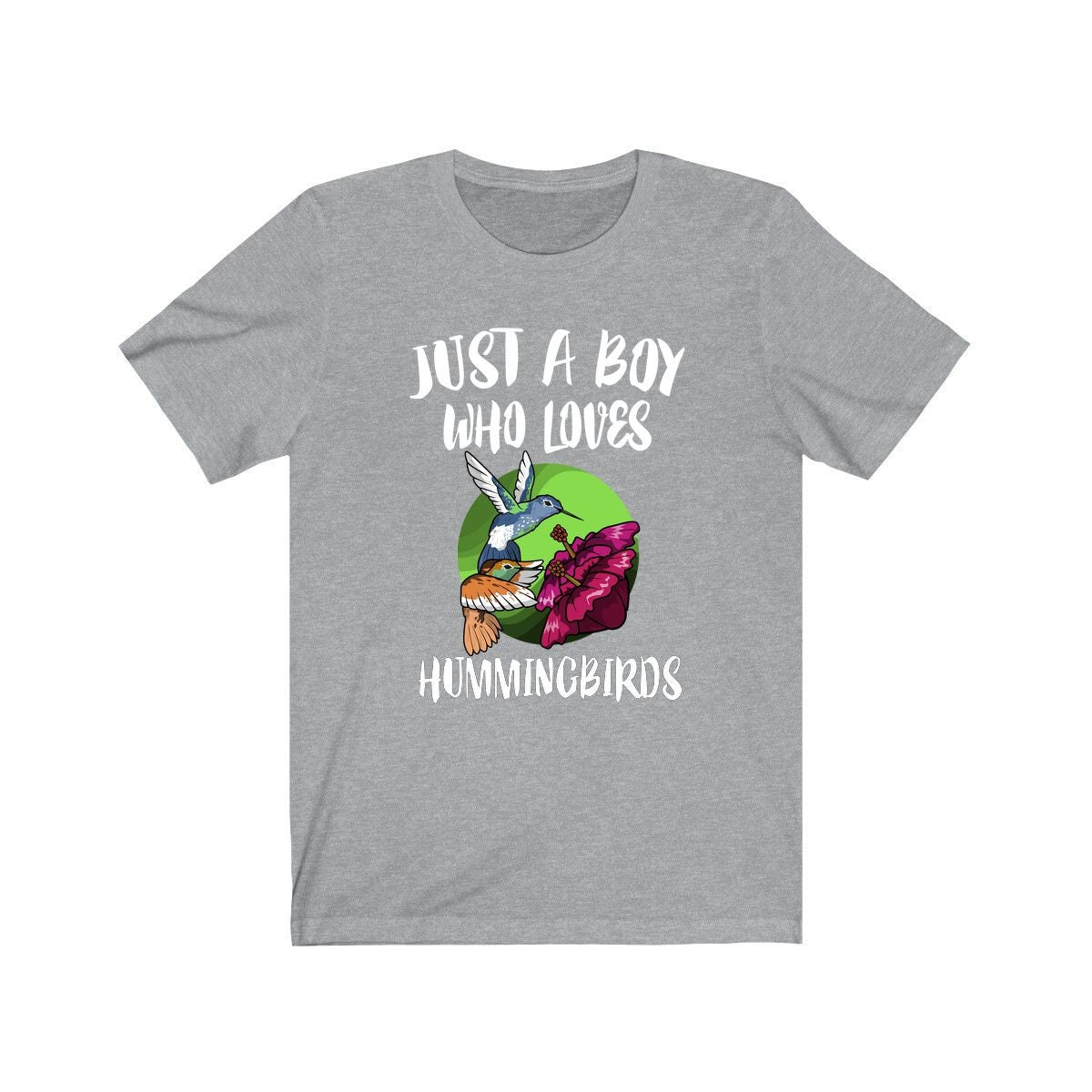 Just A Boy Who Loves Hummingbirds Shirt, Hummingbird Lover Shirt, Birding Shirt, Bird Lover Gift, Animal Adult Kids T-Shirt Image 2
