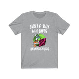 Just A Boy Who Loves Hummingbirds Shirt, Hummingbird Lover Shirt, Birding Shirt, Bird Lover Gift, Animal Adult Kids T-Shirt Image 2