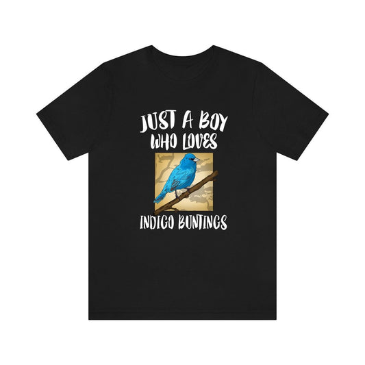 Boy Who Loves Indigo Buntings Birds Shirt - Indigo Bunting print design