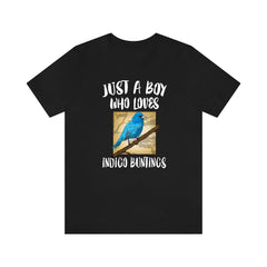 Boy Who Loves Indigo Buntings Birds Shirt - Indigo Bunting print design