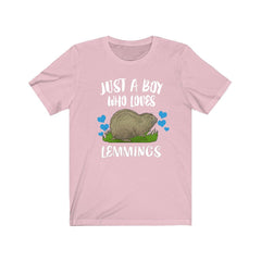 Just a boy who loves lemmings Arctic tundra rodent tee