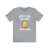 Just A Boy Who Loves Mangoes Shirt, Mango Lover Shirt, Fruit Shirt, Mango Lover Gift, Animal Adult Kids T-Shirt Image 2