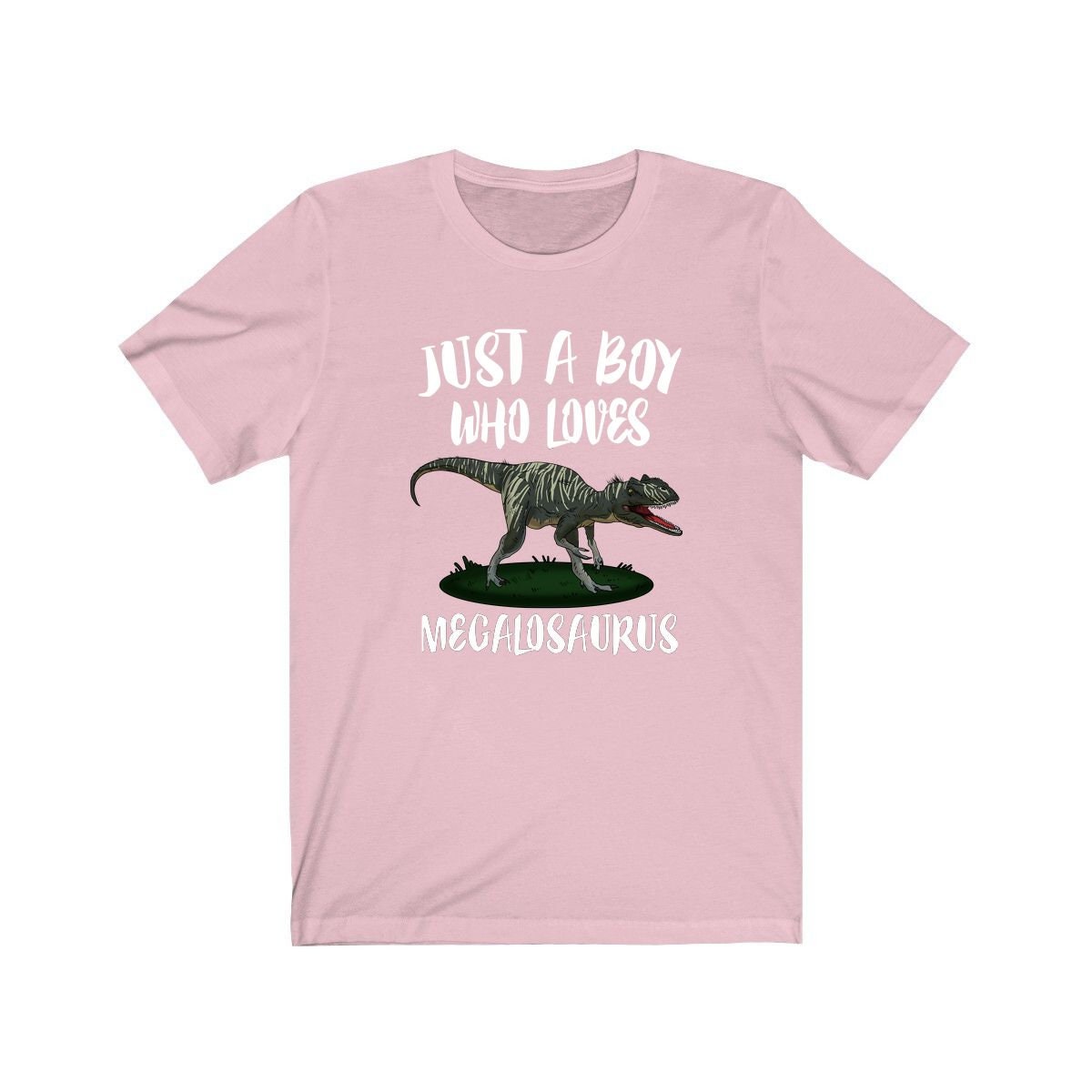 Just A Boy Who Loves Megalosaurus Shirt, Megalosaurus Lover Shirt, Dinosaur Shirt, Dinosaur Lover Gift, Animal Adult Kids T-Shirt Image 4