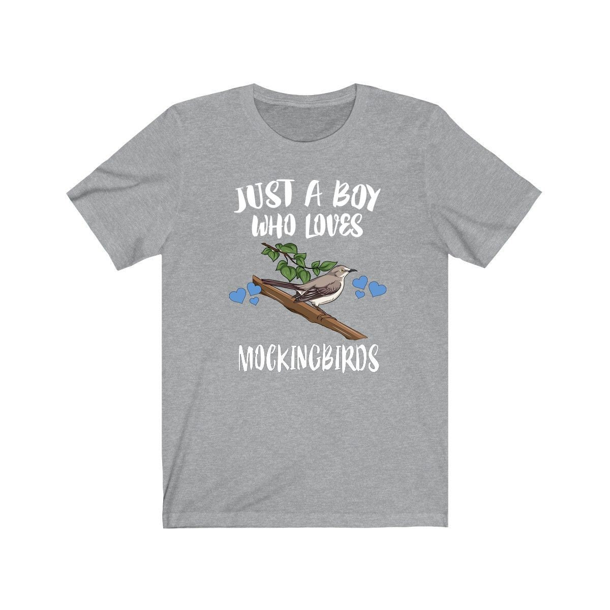 Just A Boy Who Loves Mockingbirds Birds Shirt, Mockingbird Lover Shirt, Birding Shirt, Bird Lover Gift, Animal Adult Kids T-Shirt Image 2