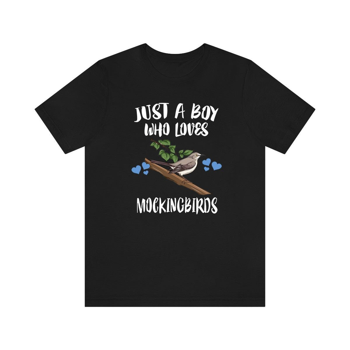 Just A Boy Who Loves Mockingbirds Birds Shirt, Mockingbird Lover Shirt, Birding Shirt, Bird Lover Gift, Animal Adult Kids T-Shirt Image 1