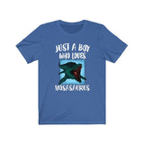 Just A Boy Who Loves Mosasaurus Dinosaur Shirt, Mosasaurus Lover Shirt, Dinosaur Shirt, Dinosaur Lover Gift, Animal Adult Kids T-Shirt Image 3