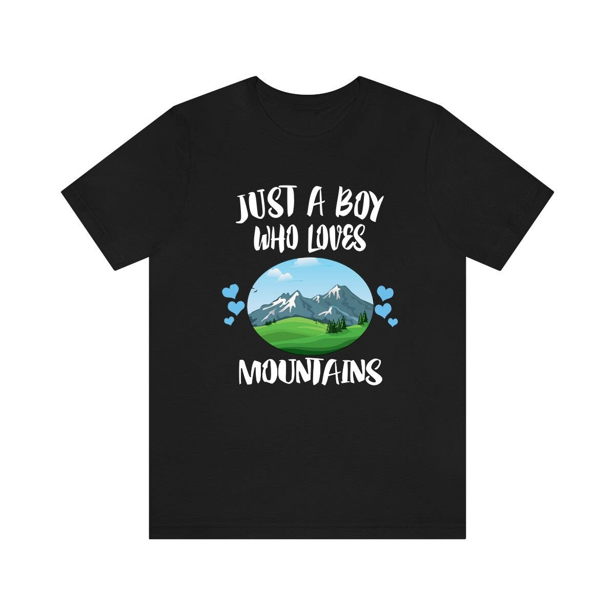 Just A Boy Who Loves Mountains Shirt, Mountain Lover Shirt, Hiking Shirt, Camping Lover Gift, Animal Adult Kids T-Shirt Image 1