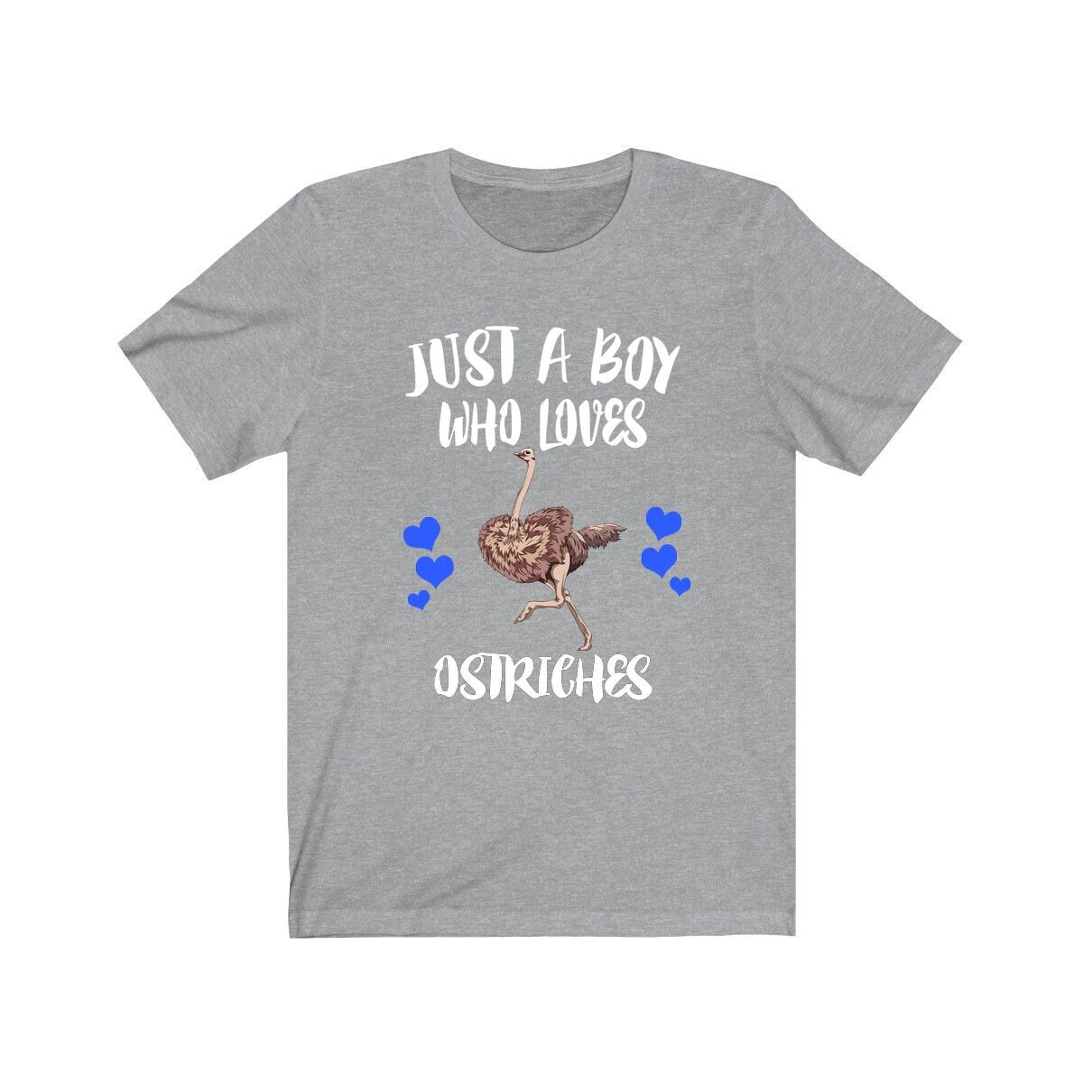 Just A Boy Who Loves Ostriches Shirt, Ostrich Lover Shirt, Ostrich Shirt, Bird Lover Gift, Animal Adult Kids T-Shirt Image 2