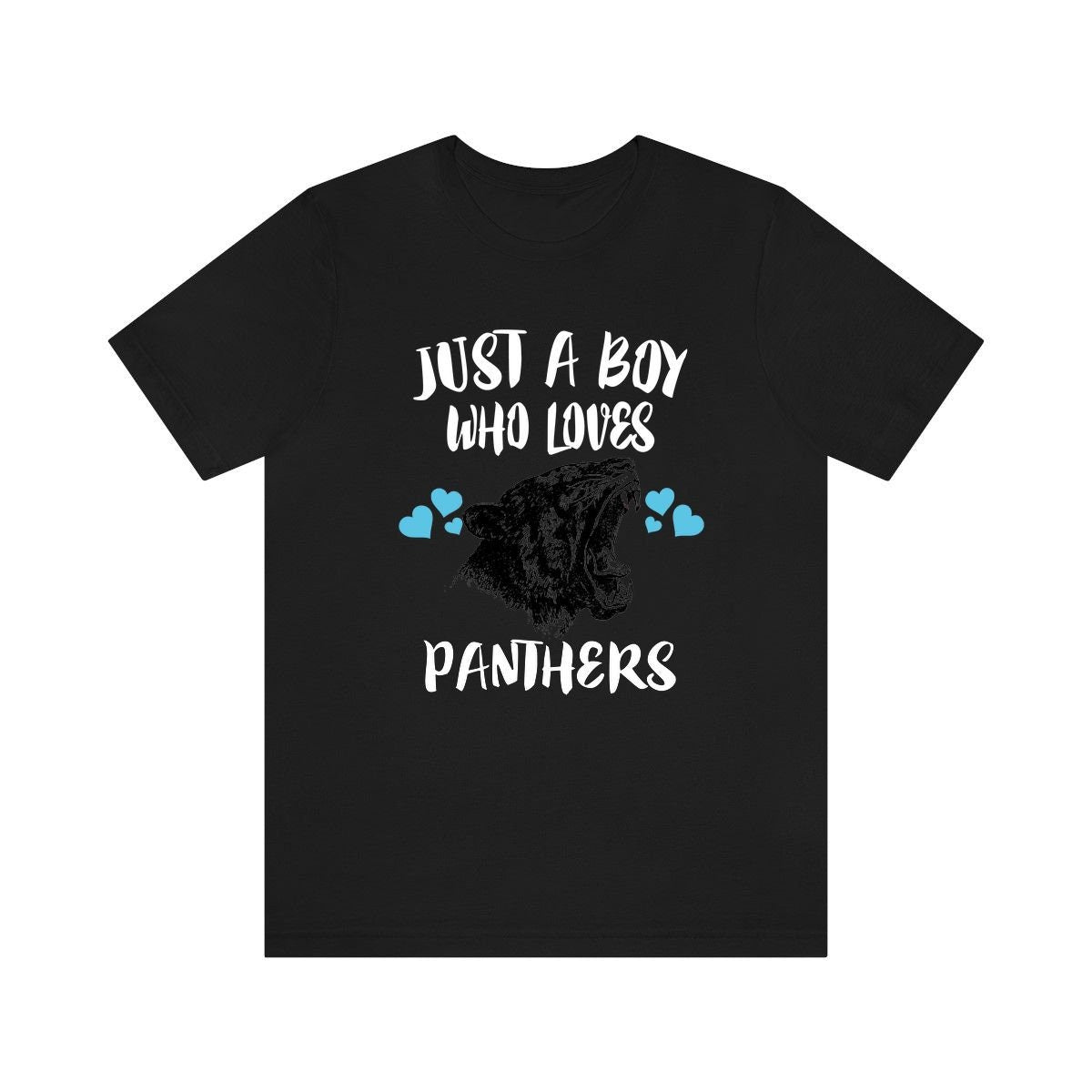 Just A Boy Who Loves Panthers Shirt, Panther Lover Shirt, Panther Shirt, Panther Lover Gift, Animal Adult Kids T-Shirt Image 3