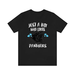 Just A Boy Who Loves Panthers Shirt - panther print design