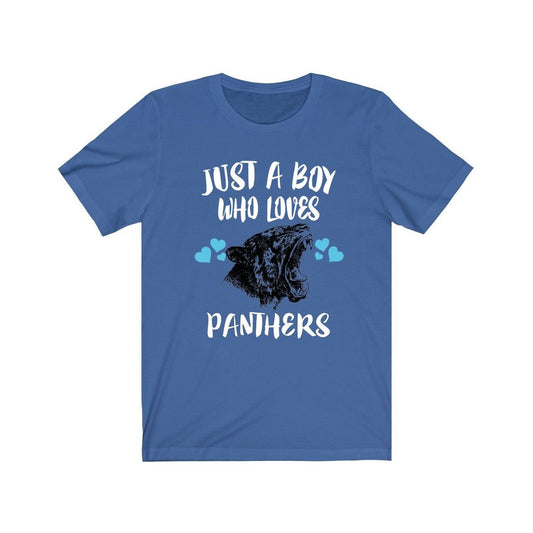 Just A Boy Who Loves Panthers Shirt - panther print design