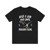 Just A Boy Who Loves Peregrine Falcons Shirt, Peregrine Falcon Lover Shirt, Falcon Shirt, Bird Lover Gift, Animal Adult Kids T-Shirt Image 1