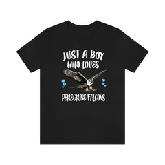 Just A Boy Who Loves Peregrine Falcons Shirt - peregrine falcon print design