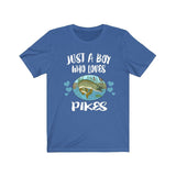 Just A Boy Who Loves Pikes Fish Shirt, Pike Fish Lover Shirt, Fish Shirt, Fish Lover Gift, Animal Adult Kids T-Shirt Image 3