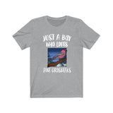 Just A Boy Who Loves Pine Grosbeaks Shirt, Pine Grosbeak Lover Shirt, Bird Shirt, Birding Lover Gift, Animal Adult Kids T-Shirt Image 2