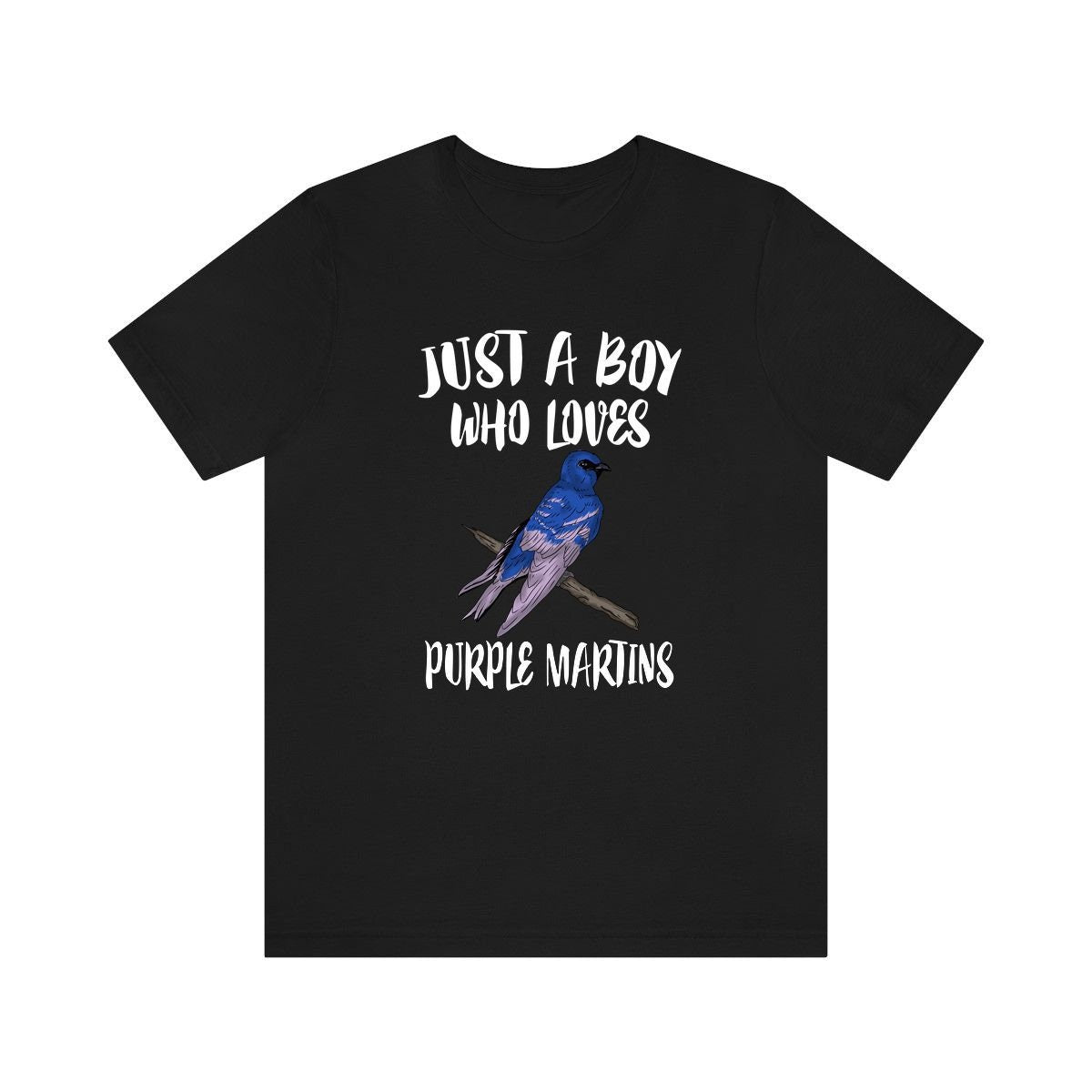 Just A Boy Who Loves Purple Martins Shirt, Purple Martin Lover Shirt, Birding Shirt, Bird Lover Gift, Animal Adult Kids T-Shirt Image 2