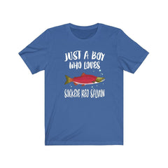 Just A Boy Who Loves Sockeye Salmon Shirt - sockeye salmon print design