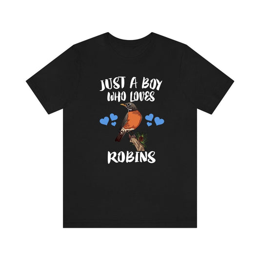 Just A Boy Who Loves Robins Birds Shirt - robin print design