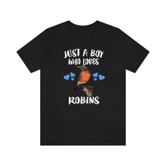 Just A Boy Who Loves Robins Birds Shirt - robin print design