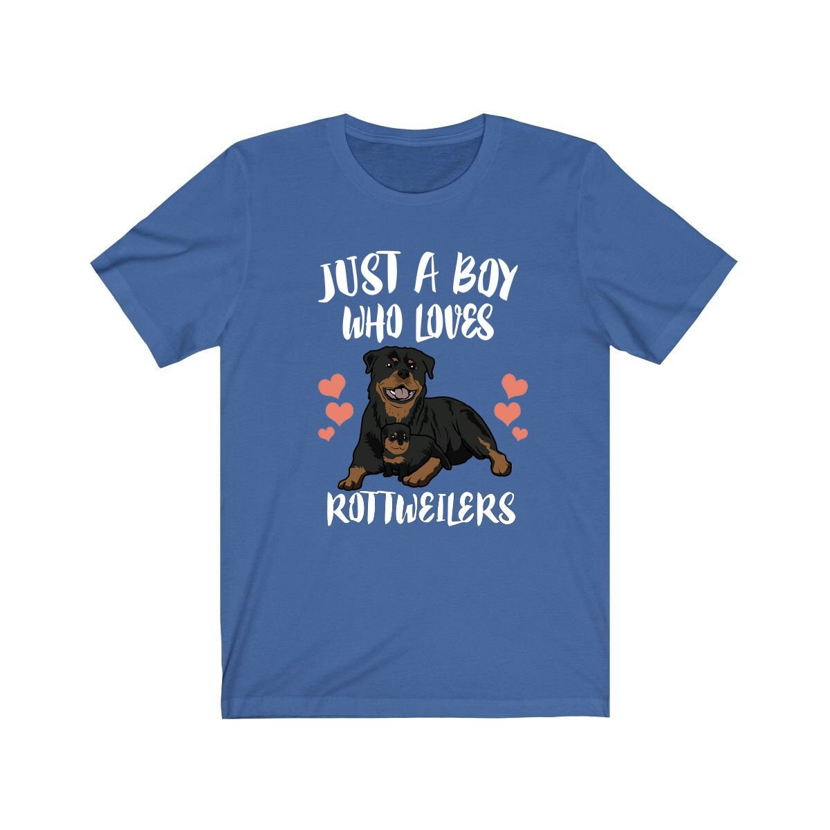 Just A Boy Who Loves Rottweilers Dog Shirt, Rottweiler Lover Shirt, Rottweiler Shirt, Dog Lover Gift, Animal Adult Kids T-Shirt Image 2