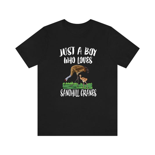 Just A Boy Who Loves Sandhill Cranes Shirt - Sandhill Crane print design