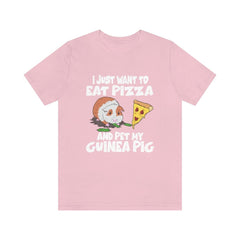 I Just Want To Eat Pizza And Pet My Guinea Pig Shirt - pizza guinea pig print design