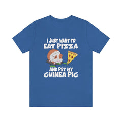 I Just Want To Eat Pizza And Pet My Guinea Pig Shirt - pizza guinea pig print design