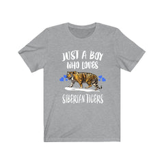 Just a boy who loves Siberian tigers Amur big cat tee