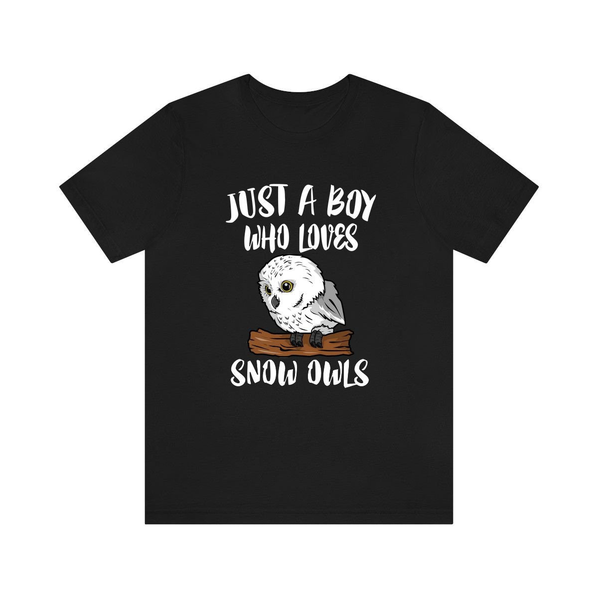 Just A Boy Who Loves Snow Owls Shirt, Snow Owl Lover Shirt, Owl Shirt, Owl Lover Gift, Animal Adult Kids T-Shirt Image 1