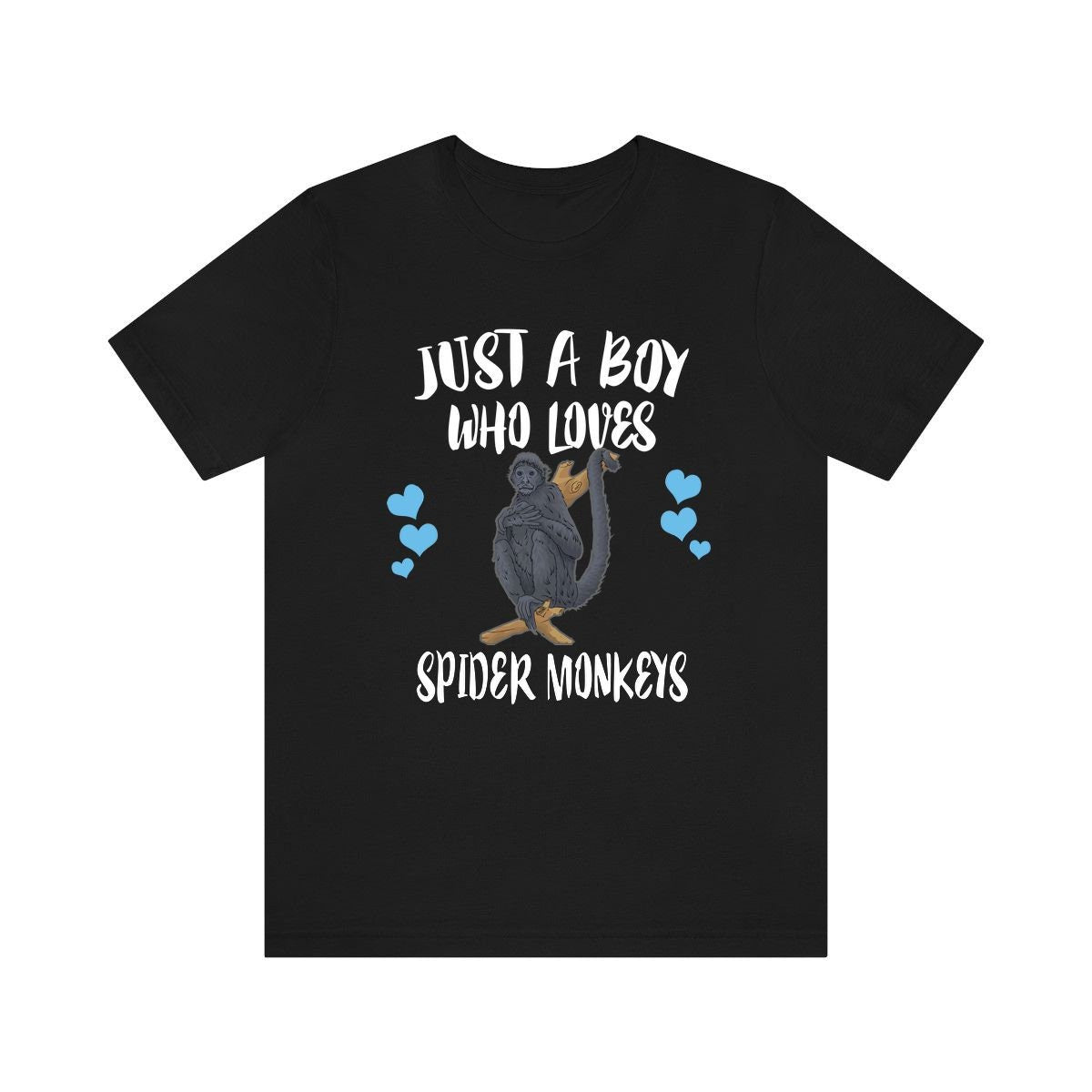 Just A Boy Who Loves Spider Monkeys Shirt, Spider Monkey Lover Shirt, Monkey Shirt, Monkey Lover Gift, Animal Adult Kids T-Shirt Image 3