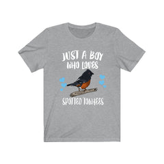 Just a boy who loves spotted towhees sparrow songbird tee