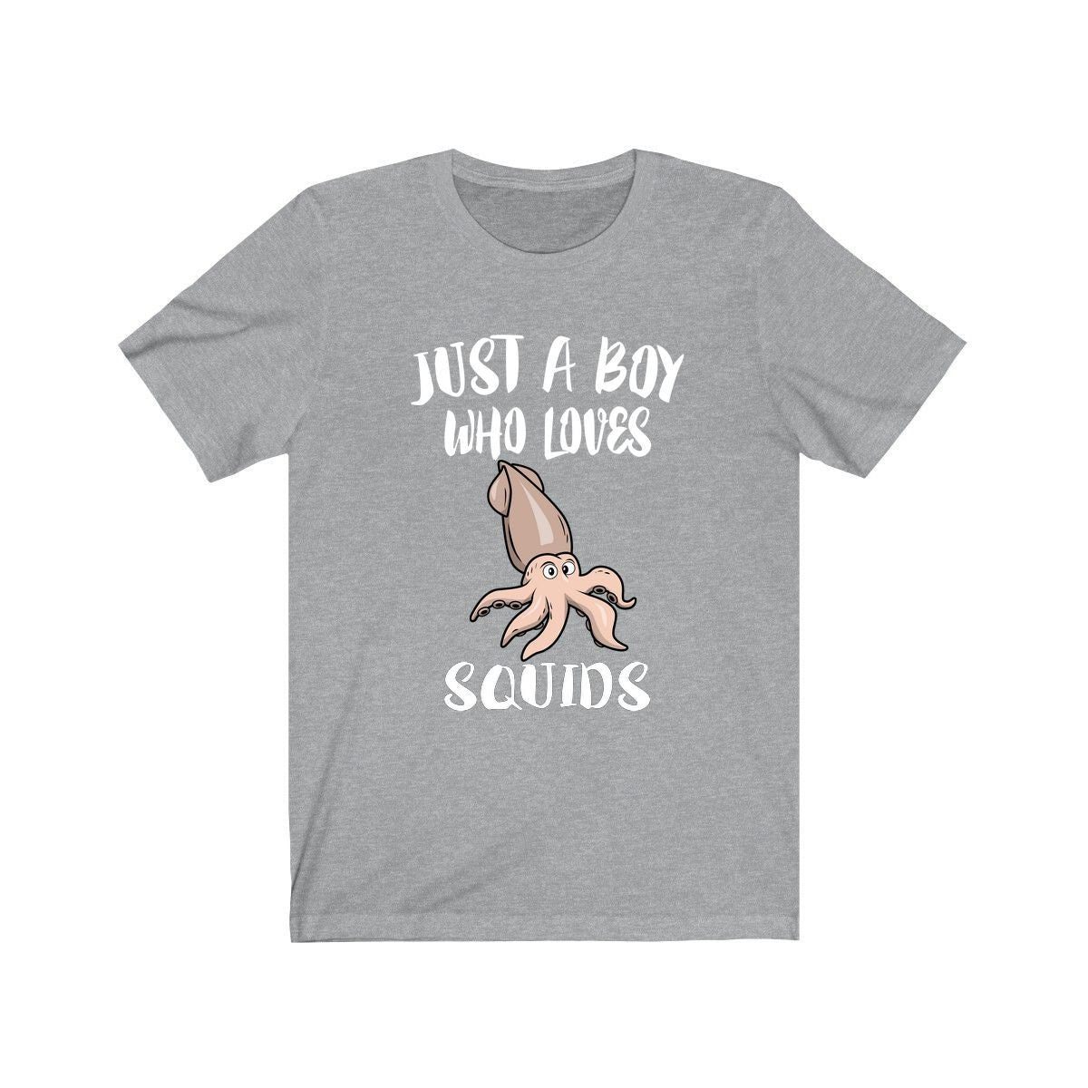 Just A Boy Who Loves Squids Shirt, Squid Lover Shirt, Squid Shirt, Squid Lover Gift, Animal Adult Kids T-Shirt Image 2