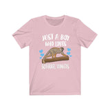 Just A Boy Who Loves Squirrel Monkeys Shirt, Squirrel Monkey Lover Shirt, Monkey Shirt, Monkey Lover Gift, Animal Adult Kids T-Shirt Image 4