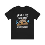 Just A Boy Who Loves Squirrel Monkeys Shirt, Squirrel Monkey Lover Shirt, Monkey Shirt, Monkey Lover Gift, Animal Adult Kids T-Shirt Image 1