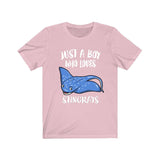 Just A Boy Who Loves Stingrays Shirt, Stingray Lover Shirt, Stingray Shirt, Stingray Lover Gift, Animal Adult Kids T-Shirt Image 4