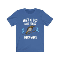 Just A Boy Who Loves Thrushes Shirt - thrush print design