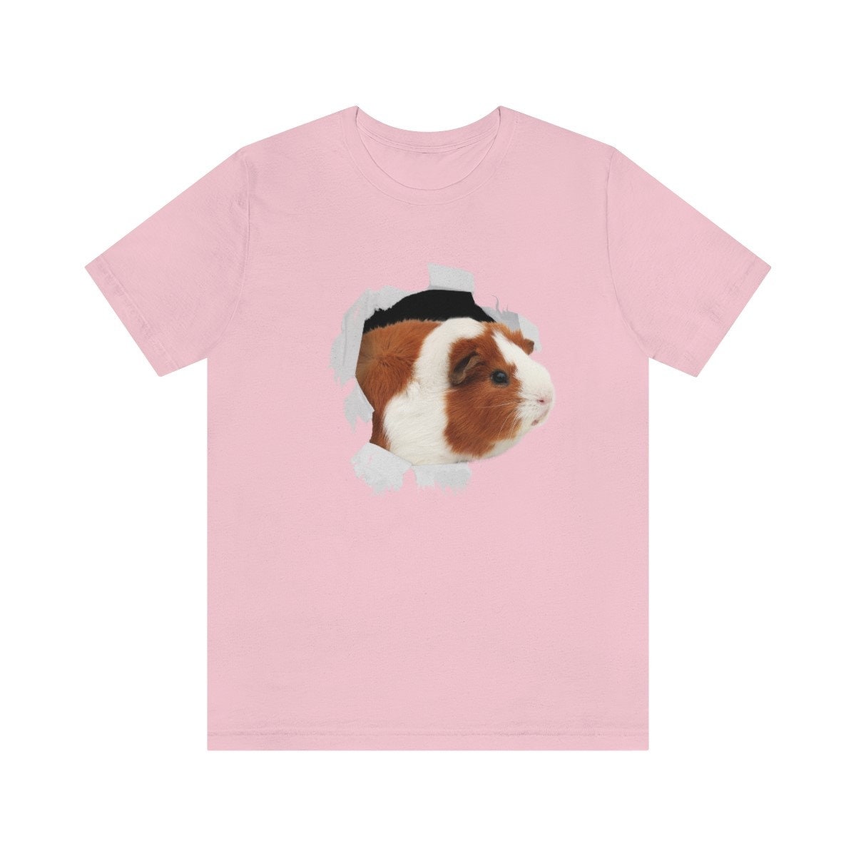 Cute Guinea Pig Torn Ripped Hole T-Shirt, Guinea Pig Owner Shirt, Guinea Pig Lover Gift, Guinea Pig Shirt, Animal Adult Toddler Kids T-Shirt Image 4