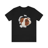 Cute Guinea Pig Torn Ripped Hole T-Shirt, Guinea Pig Owner Shirt, Guinea Pig Lover Gift, Guinea Pig Shirt, Animal Adult Toddler Kids T-Shirt Image 1