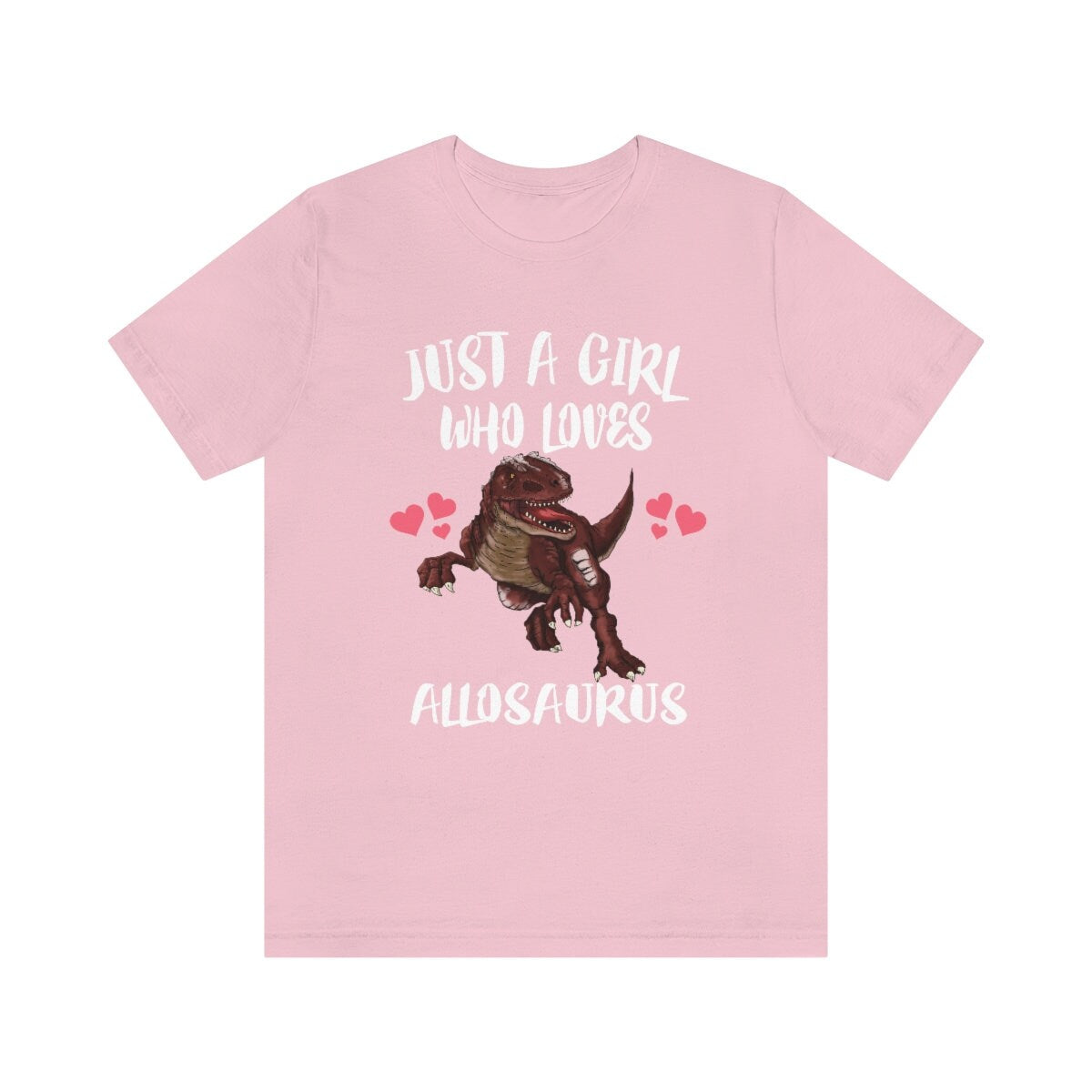 Just A Girl Who Loves Allosaurus Dinosaur Shirt, Allosaurus Shirt, Dinosaur Shirt, Allosaurus Lover Gift, Animal Adult Kids T-Shirt Image 3