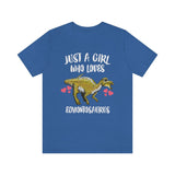 Just A Girl Who Loves Edmontosaurus Dinosaur, Edmontosaurus Lover Shirt, Dinosaur Shirt, Adult Toddler Infant Kids Gift T-Shirt Image 2