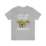 Just A Boy Who Loves Edmontosaurus Dinosaur, Edmontosaurus Lover Shirt, Dinosaur Shirt, Adult Toddler Infant Kids Gift T-Shirt Image 3
