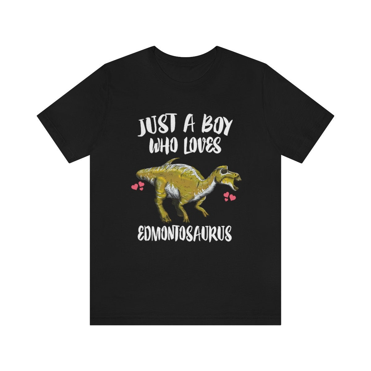 Just A Boy Who Loves Edmontosaurus Dinosaur, Edmontosaurus Lover Shirt, Dinosaur Shirt, Adult Toddler Infant Kids Gift T-Shirt Image 1