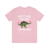 Just A Girl Who Loves Stegosaurus Shirt, Stegosaurus Lover Shirt, Dinosaur shirt, Dinosaur Lover Gift Animal Adult Toddler Kids Gift T-Shirt Image 4