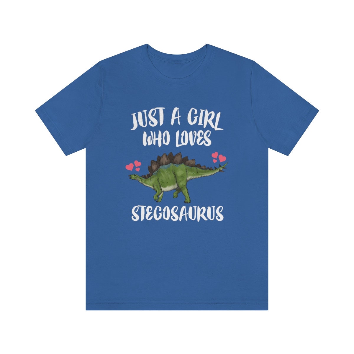 Just A Girl Who Loves Stegosaurus Shirt, Stegosaurus Lover Shirt, Dinosaur shirt, Dinosaur Lover Gift Animal Adult Toddler Kids Gift T-Shirt Image 2