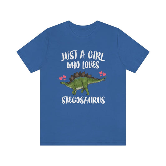 Just A Girl Who Loves Stegosaurus Shirt - Stegosaurus print design